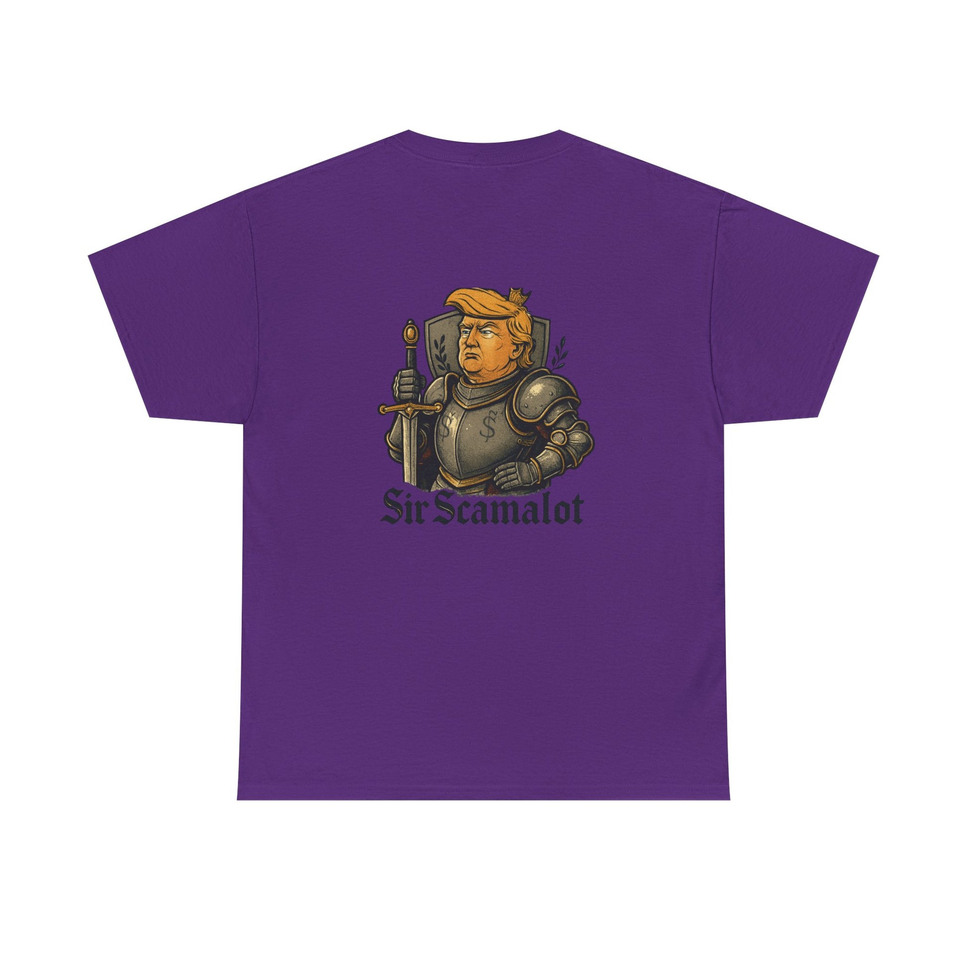 T-Shirt — "Sir Scamalot" Knight Satire Graphic Tee Printify