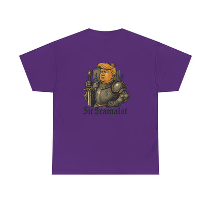 T-Shirt — "Sir Scamalot" Knight Satire Graphic Tee Printify