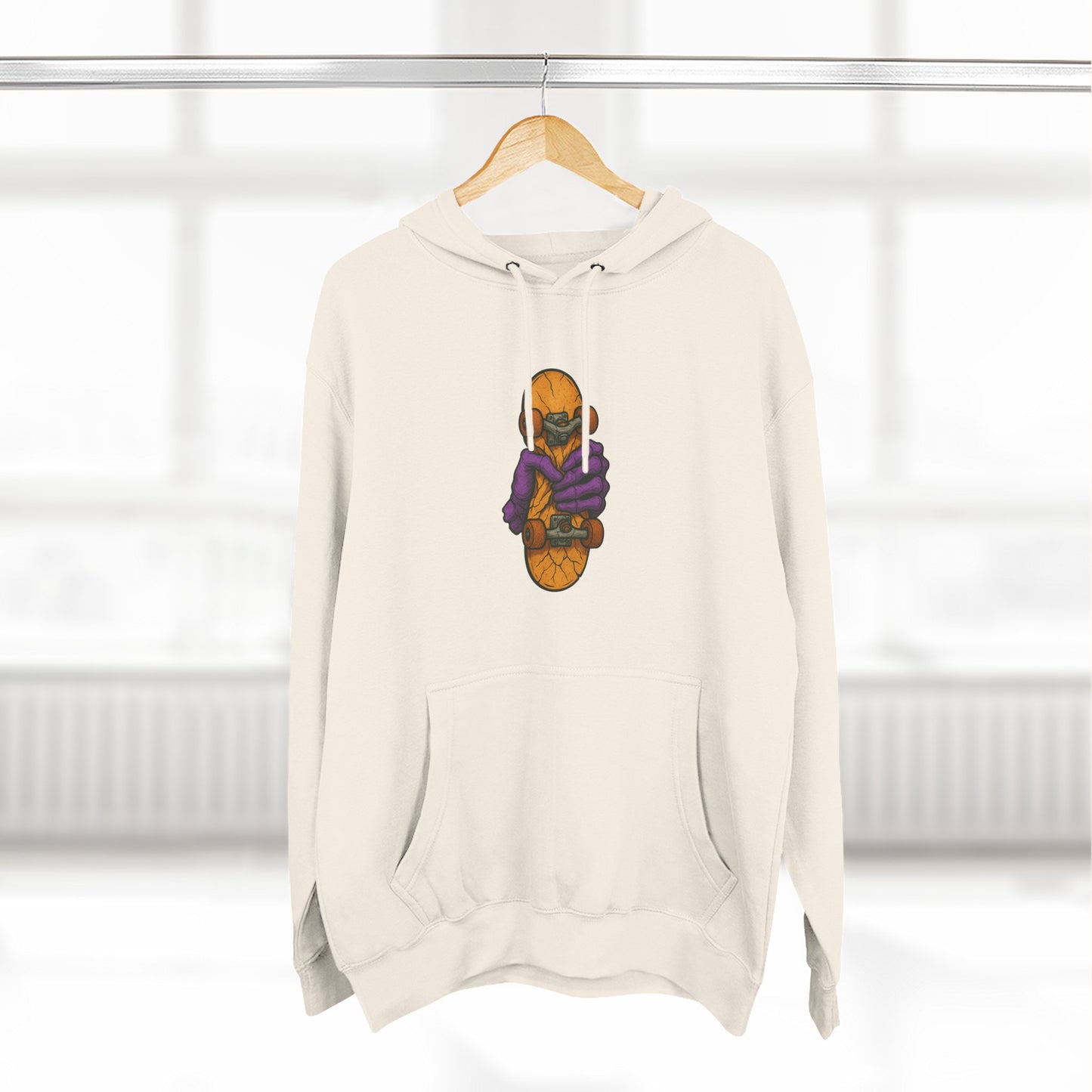 Cozy Three-Panel Fleece Hoodie for Chill Days, Perfect Gift for Friends, Unique Style, Casual Wear, Comfortable Layering Printify
