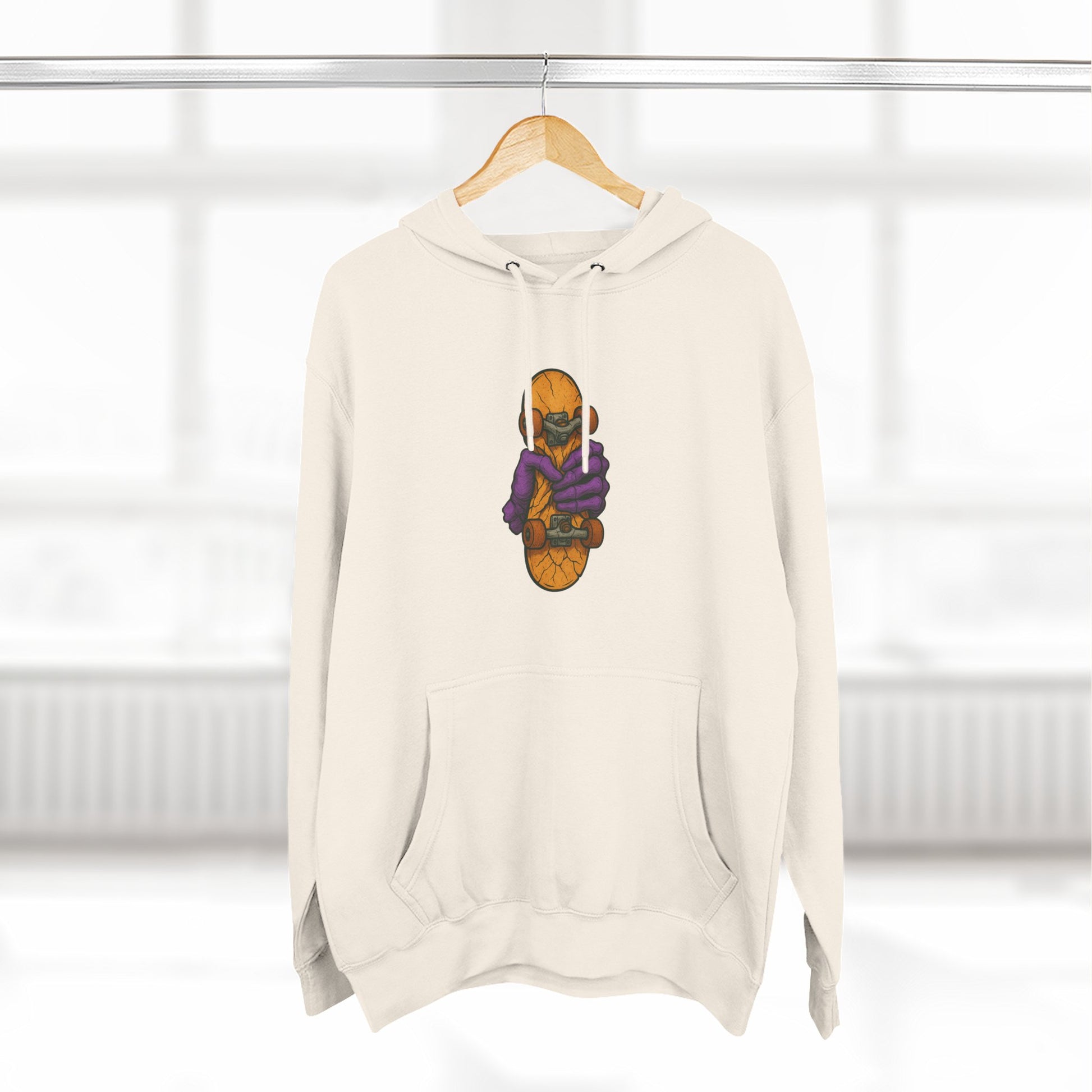 Cozy Three-Panel Fleece Hoodie for Chill Days, Perfect Gift for Friends, Unique Style, Casual Wear, Comfortable Layering Printify