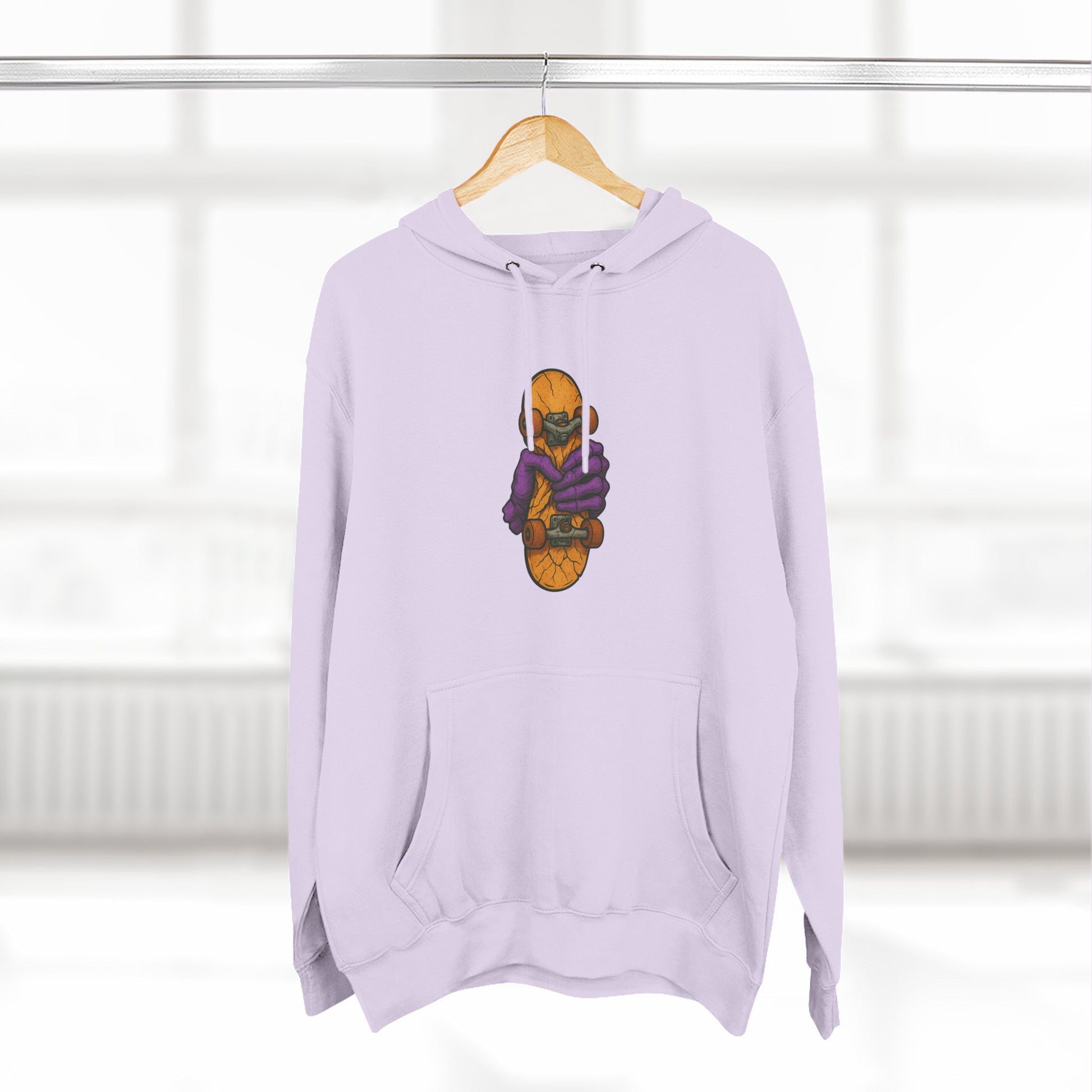 Cozy Three-Panel Fleece Hoodie for Chill Days, Perfect Gift for Friends, Unique Style, Casual Wear, Comfortable Layering Printify