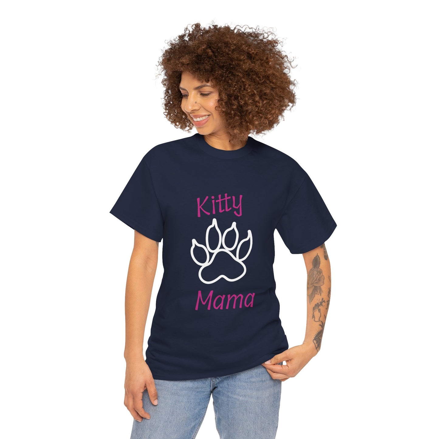 Kitty Mama Unisex Heavy Cotton Tee Printify