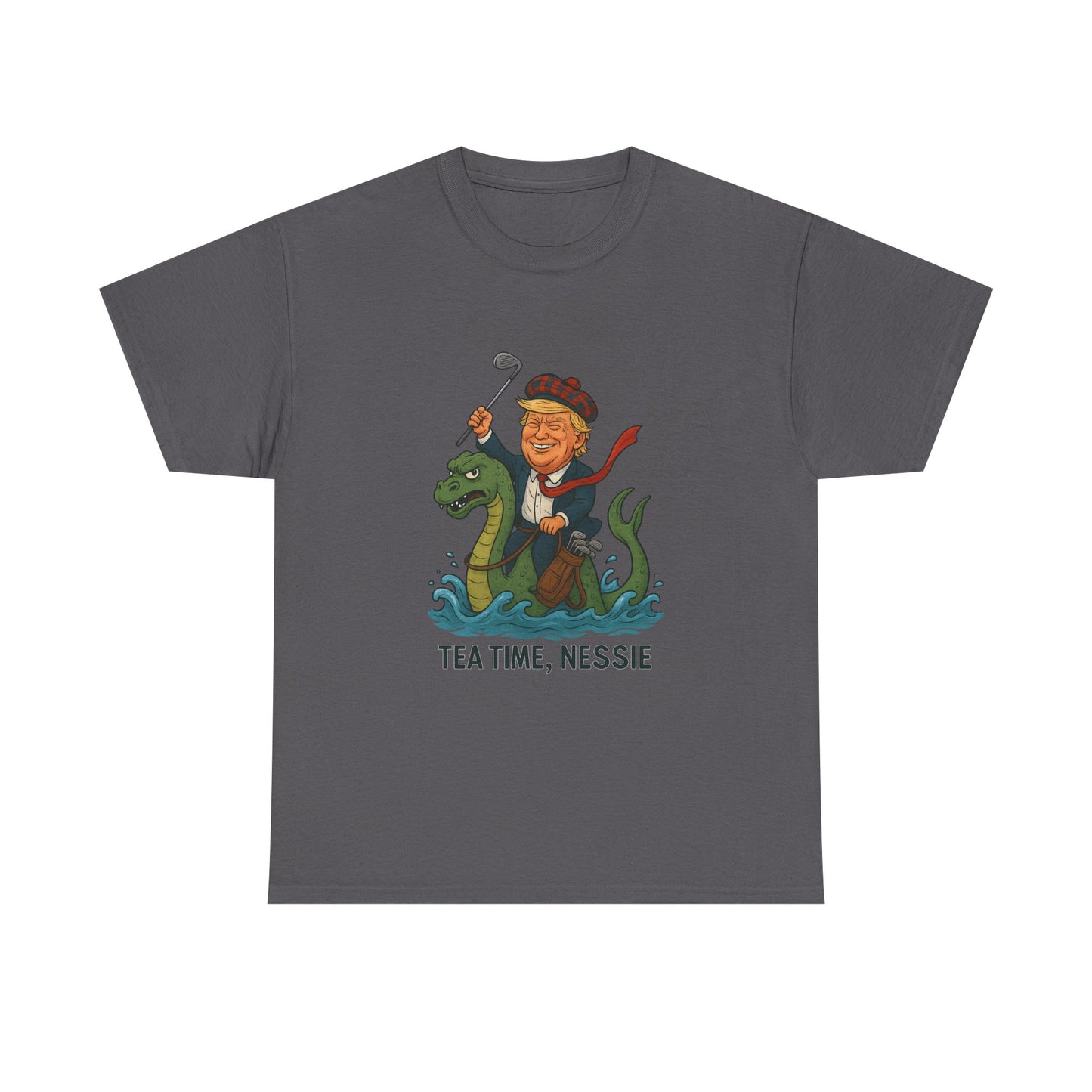 Playful Nessie Tee, Fun Shirt for Casual Wear, Great Gift for Lake Lovers, Perfect for Summer Outings, Unique Humor Apparel Printify