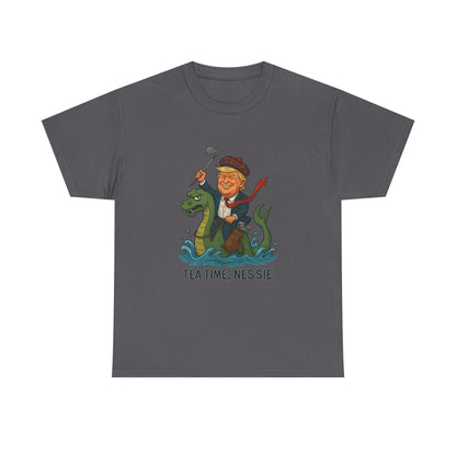 Playful Nessie Tee, Fun Shirt for Casual Wear, Great Gift for Lake Lovers, Perfect for Summer Outings, Unique Humor Apparel Printify