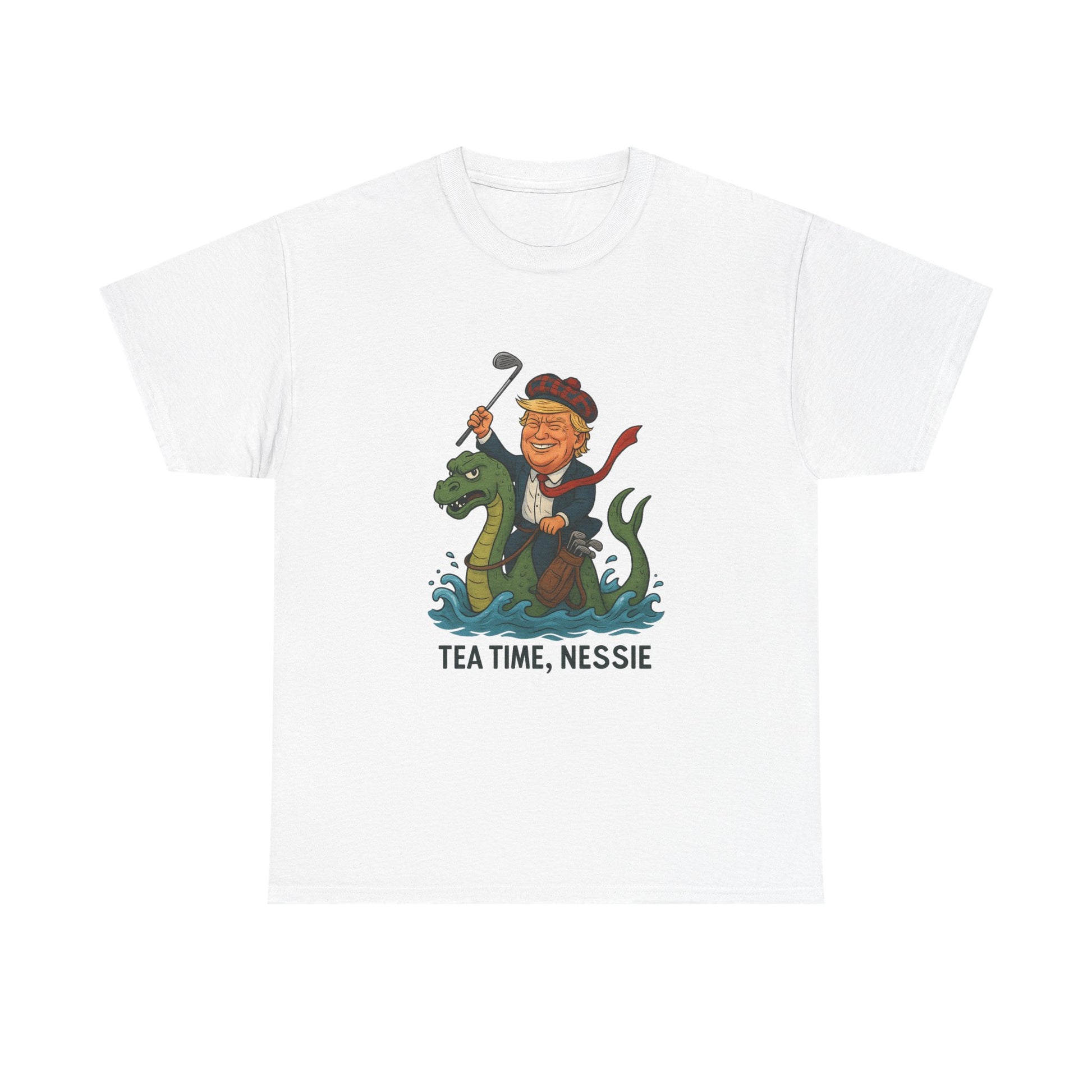 Playful Nessie Tee, Fun Shirt for Casual Wear, Great Gift for Lake Lovers, Perfect for Summer Outings, Unique Humor Apparel Printify