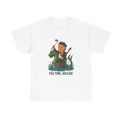 Playful Nessie Tee, Fun Shirt for Casual Wear, Great Gift for Lake Lovers, Perfect for Summer Outings, Unique Humor Apparel Printify