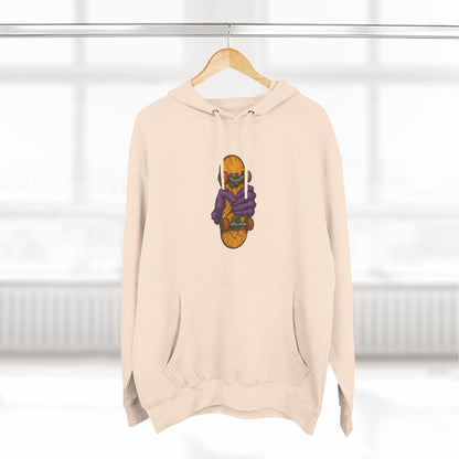 Cozy Three-Panel Fleece Hoodie for Chill Days, Perfect Gift for Friends, Unique Style, Casual Wear, Comfortable Layering Printify