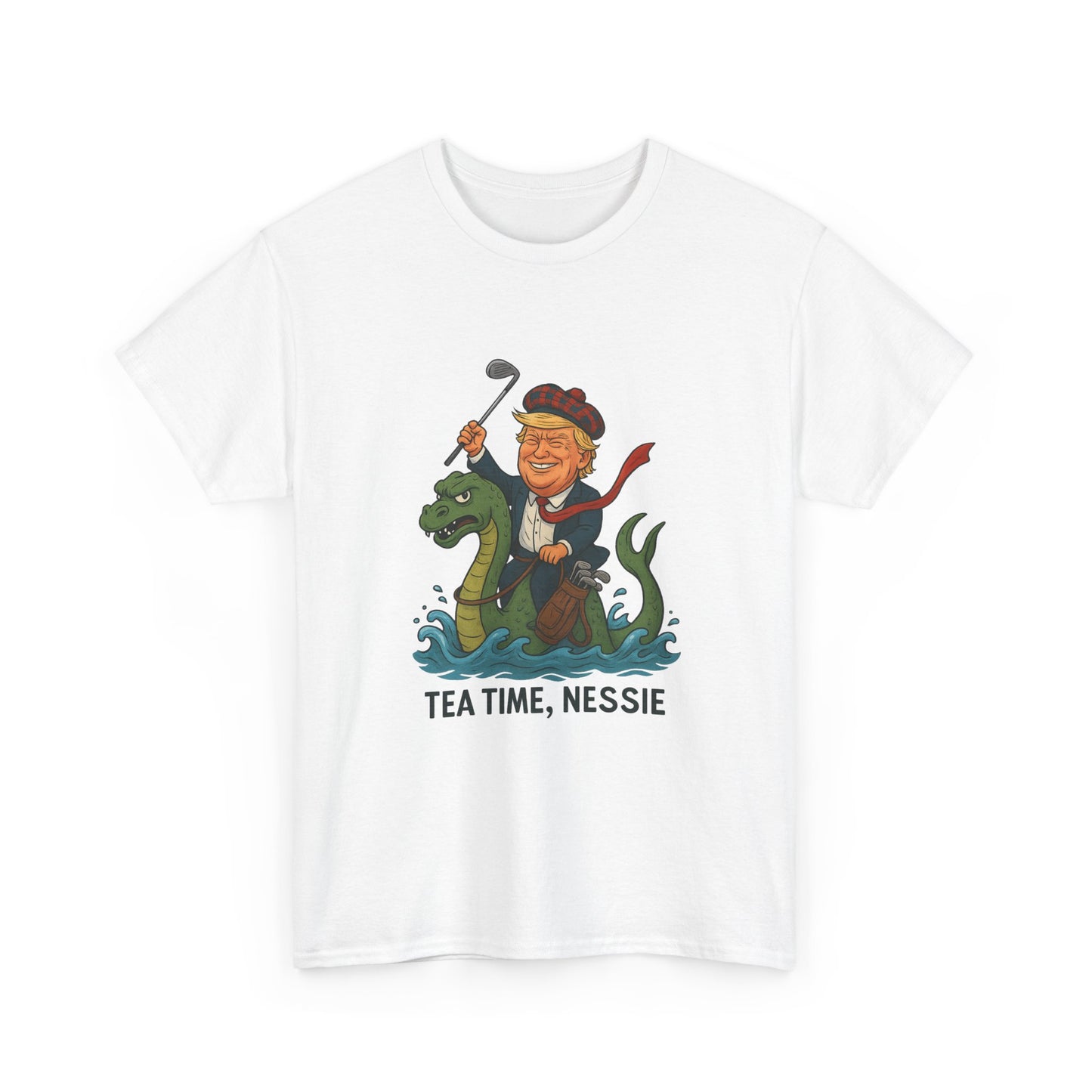 Playful Nessie Tee, Fun Shirt for Casual Wear, Great Gift for Lake Lovers, Perfect for Summer Outings, Unique Humor Apparel Printify