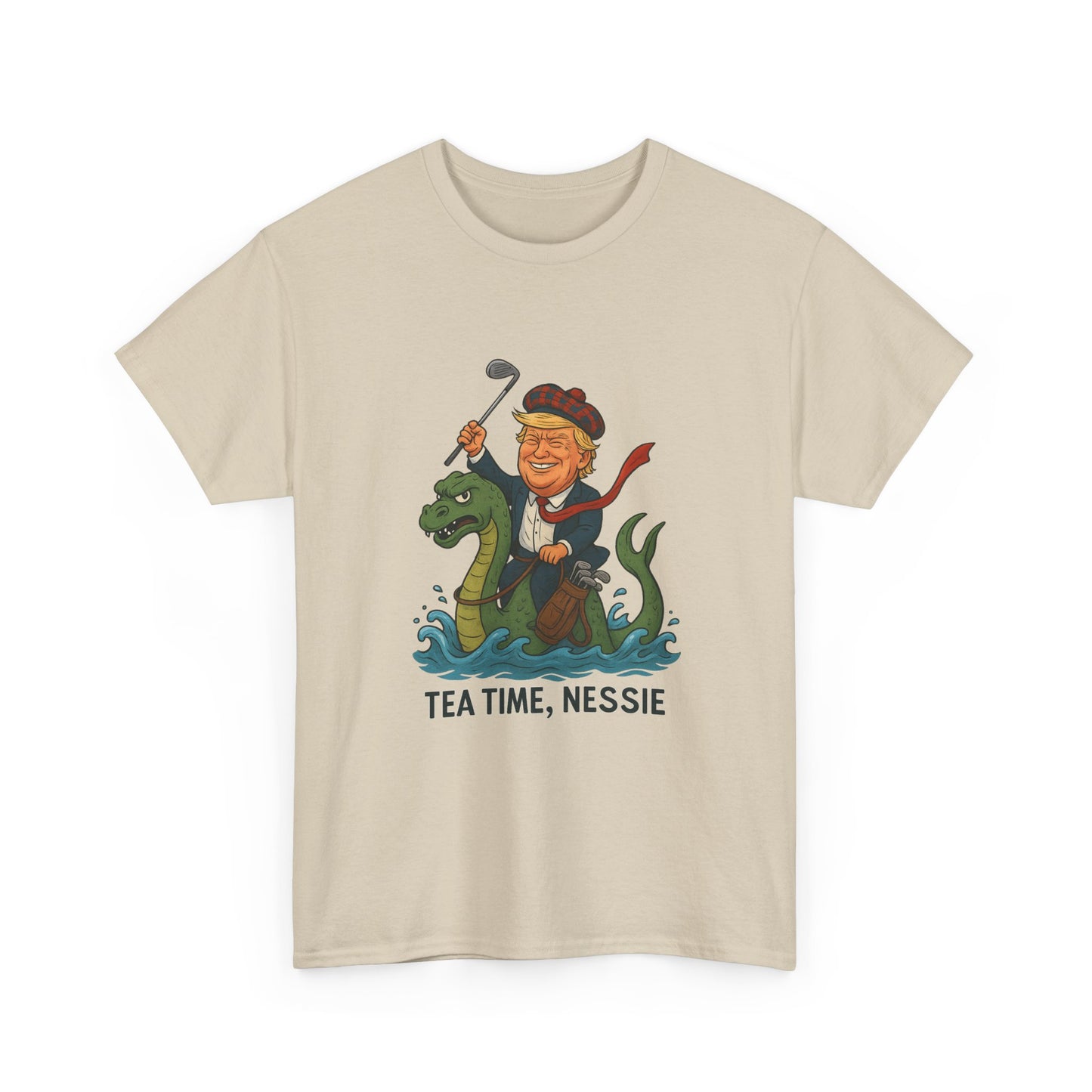 Playful Nessie Tee, Fun Shirt for Casual Wear, Great Gift for Lake Lovers, Perfect for Summer Outings, Unique Humor Apparel Printify