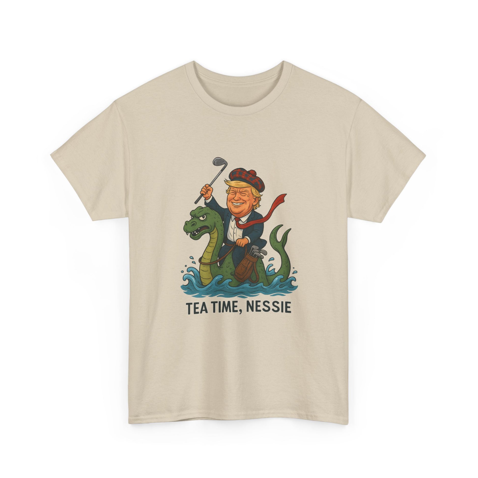 Playful Nessie Tee, Fun Shirt for Casual Wear, Great Gift for Lake Lovers, Perfect for Summer Outings, Unique Humor Apparel Printify