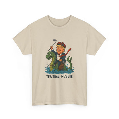 Playful Nessie Tee, Fun Shirt for Casual Wear, Great Gift for Lake Lovers, Perfect for Summer Outings, Unique Humor Apparel Printify