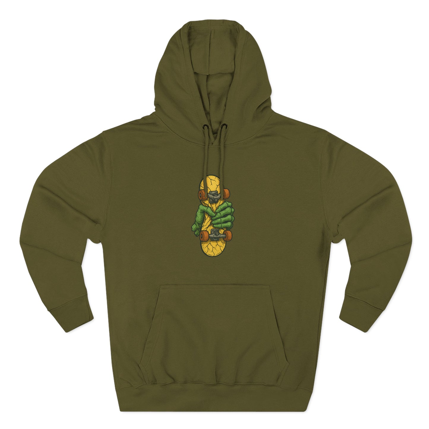 Vibrant Three-Panel Fleece Hoodie with Unique Design, Cozy Streetwear, Perfect for Gifts, Fall Style, Unisex Fashion Printify
