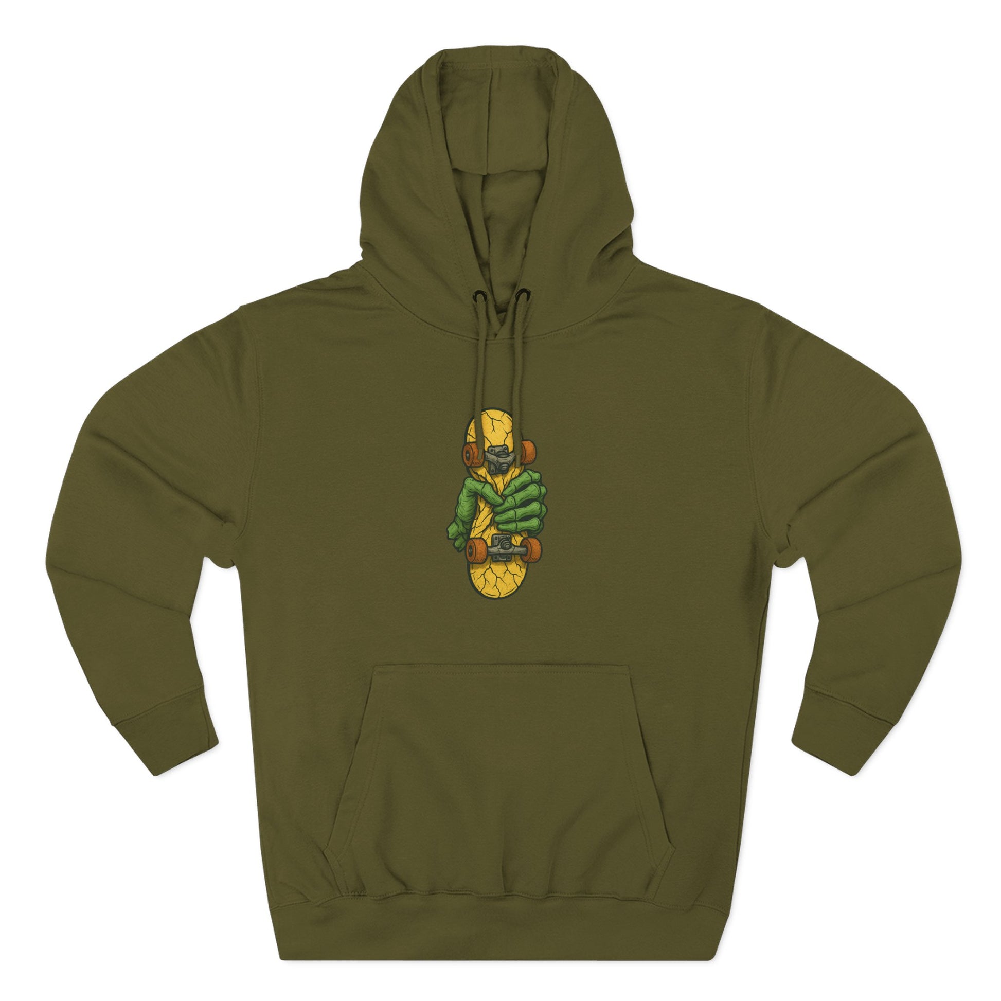 Vibrant Three-Panel Fleece Hoodie with Unique Design, Cozy Streetwear, Perfect for Gifts, Fall Style, Unisex Fashion Printify