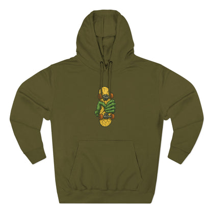 Vibrant Three-Panel Fleece Hoodie with Unique Design, Cozy Streetwear, Perfect for Gifts, Fall Style, Unisex Fashion Printify