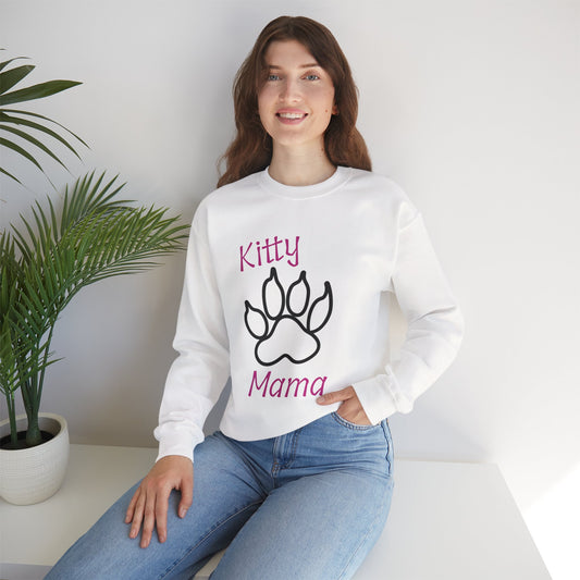 Unisex Heavy Blend™ Kitty Mama Crewneck Sweatshirt Printify