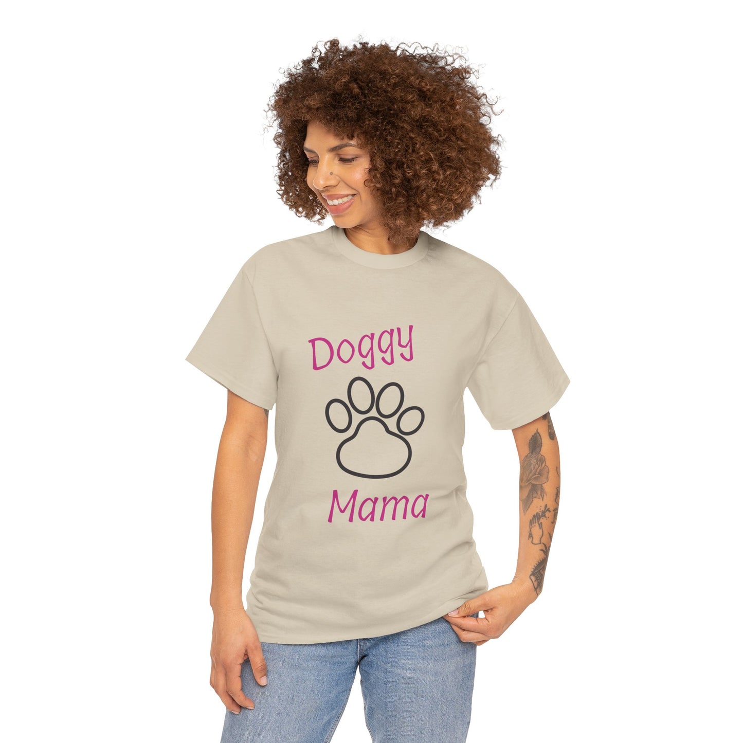 Doggy Mama Unisex Heavy Cotton Tee Printify