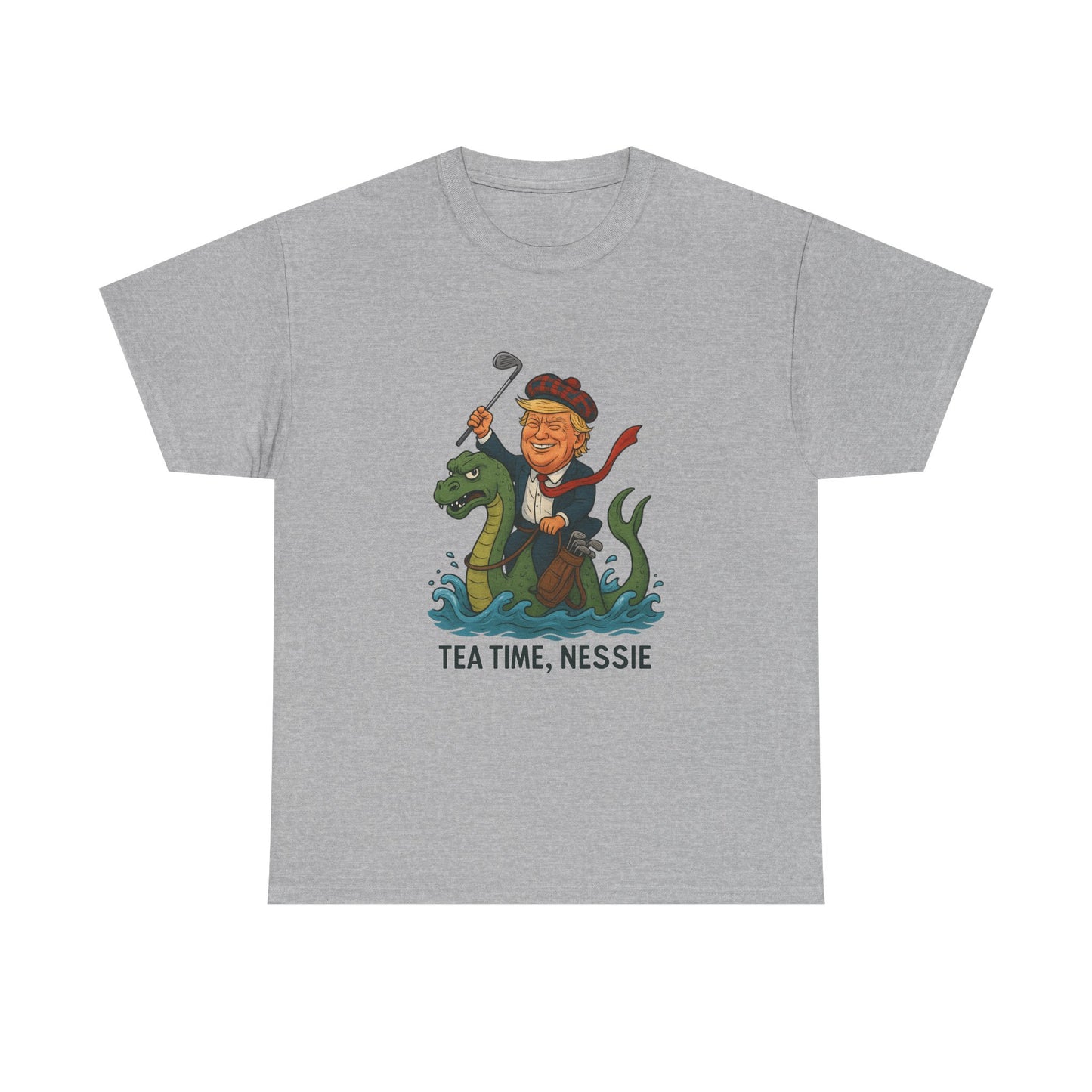Playful Nessie Tee, Fun Shirt for Casual Wear, Great Gift for Lake Lovers, Perfect for Summer Outings, Unique Humor Apparel Printify