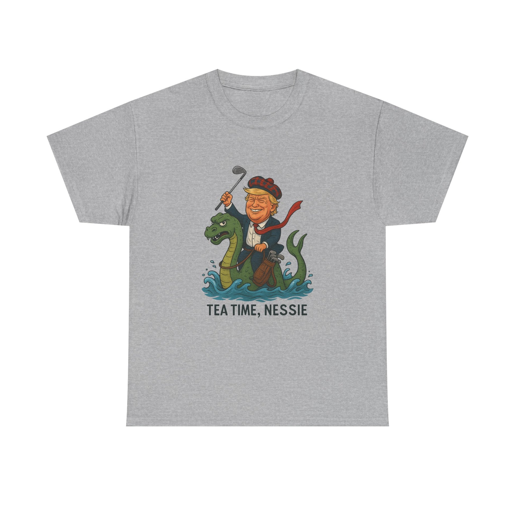 Playful Nessie Tee, Fun Shirt for Casual Wear, Great Gift for Lake Lovers, Perfect for Summer Outings, Unique Humor Apparel Printify