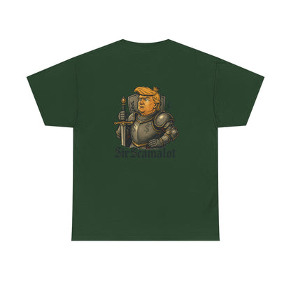 T-Shirt — "Sir Scamalot" Knight Satire Graphic Tee Printify