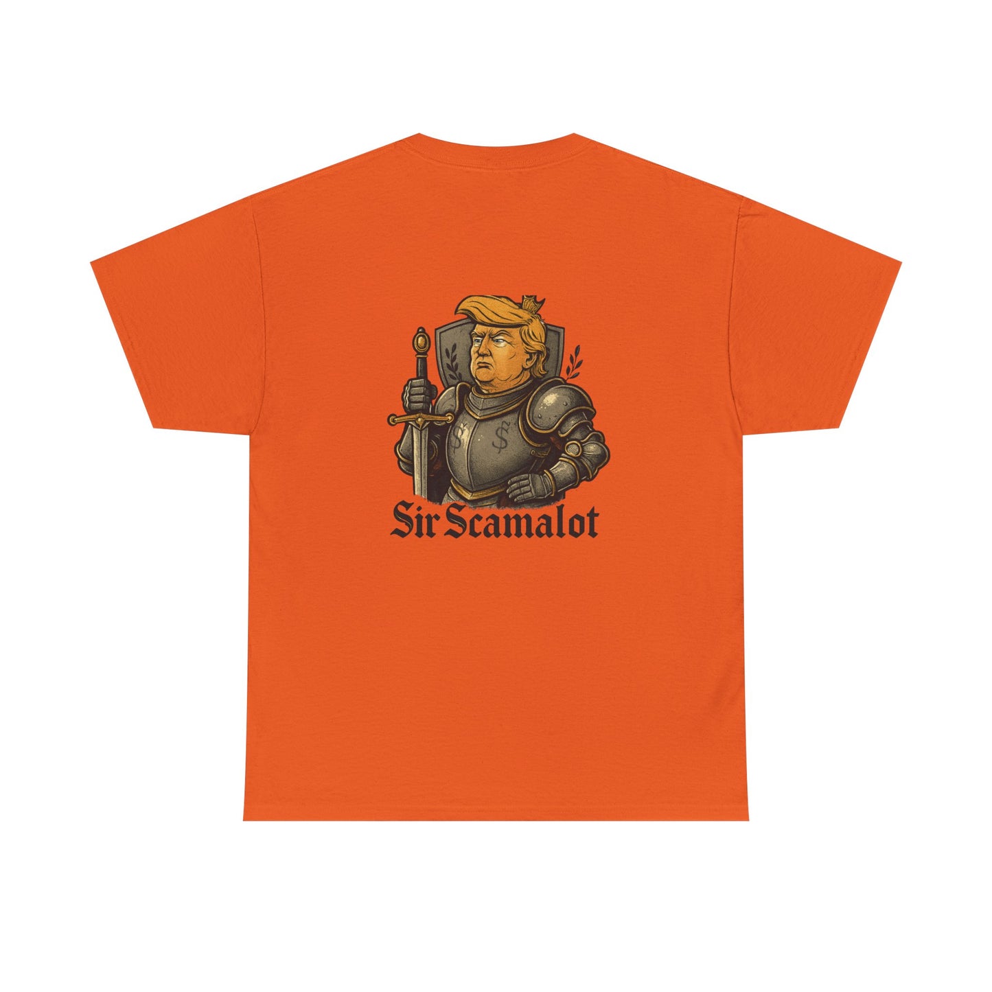 T-Shirt — "Sir Scamalot" Knight Satire Graphic Tee Printify