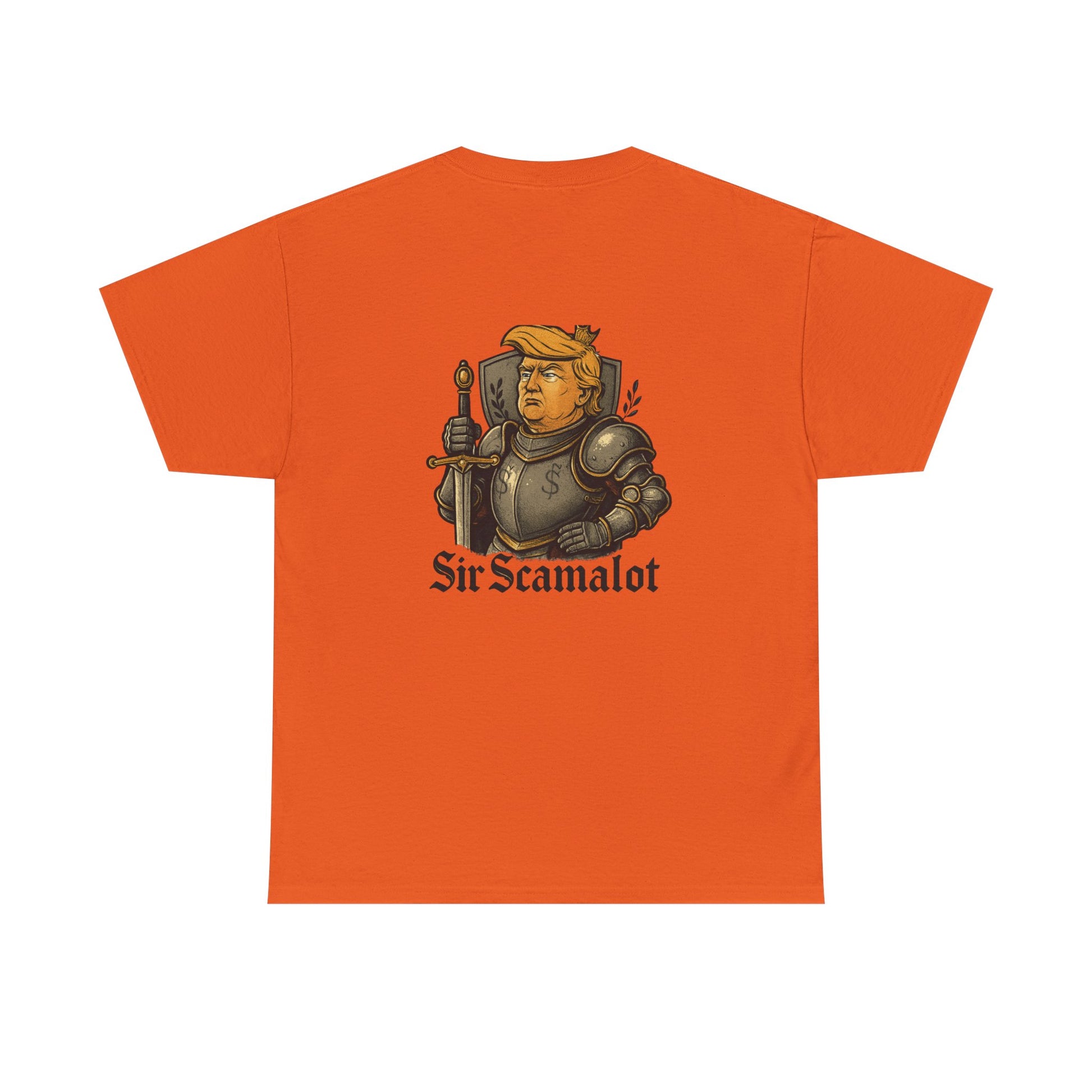 T-Shirt — "Sir Scamalot" Knight Satire Graphic Tee Printify