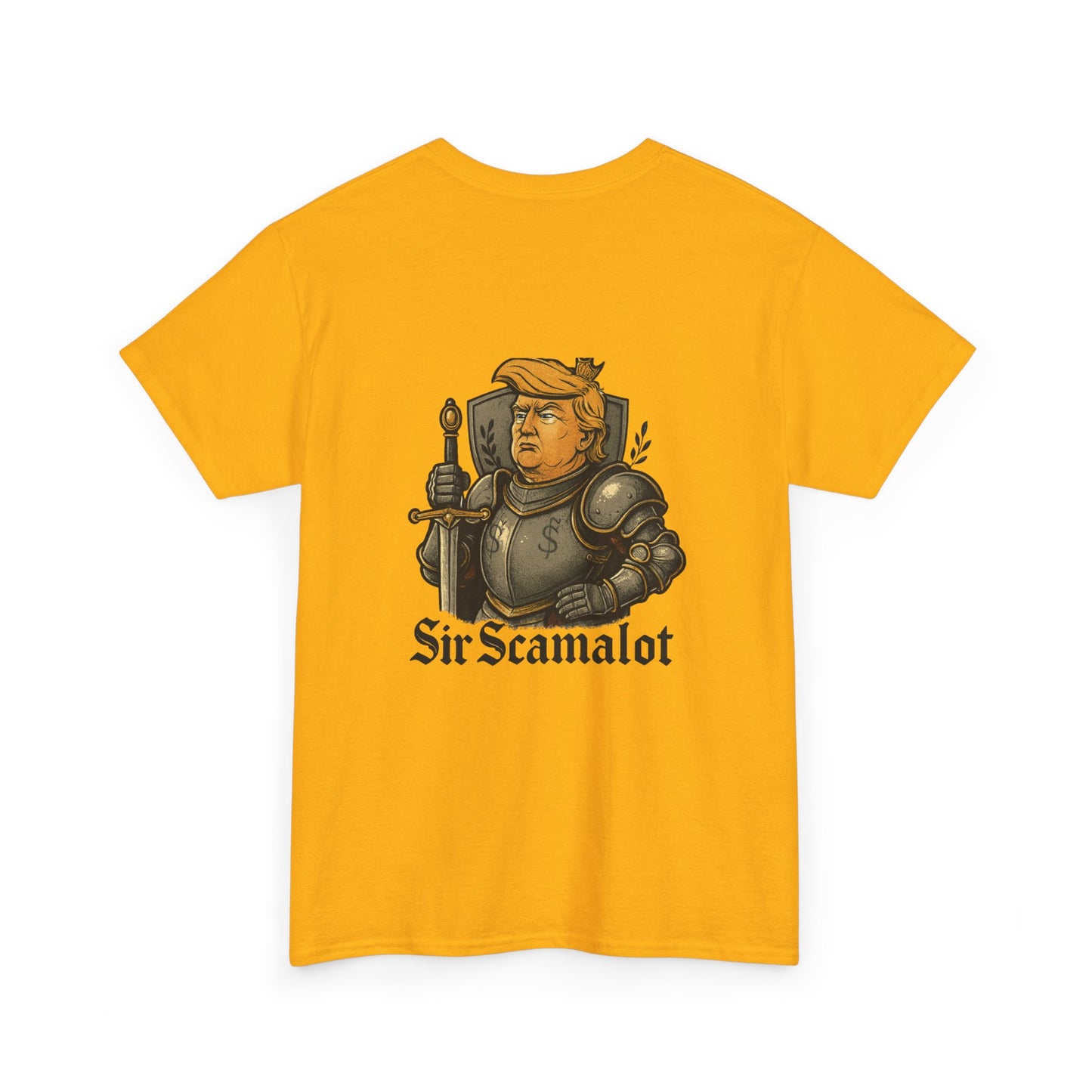 T-Shirt — "Sir Scamalot" Knight Satire Graphic Tee Printify