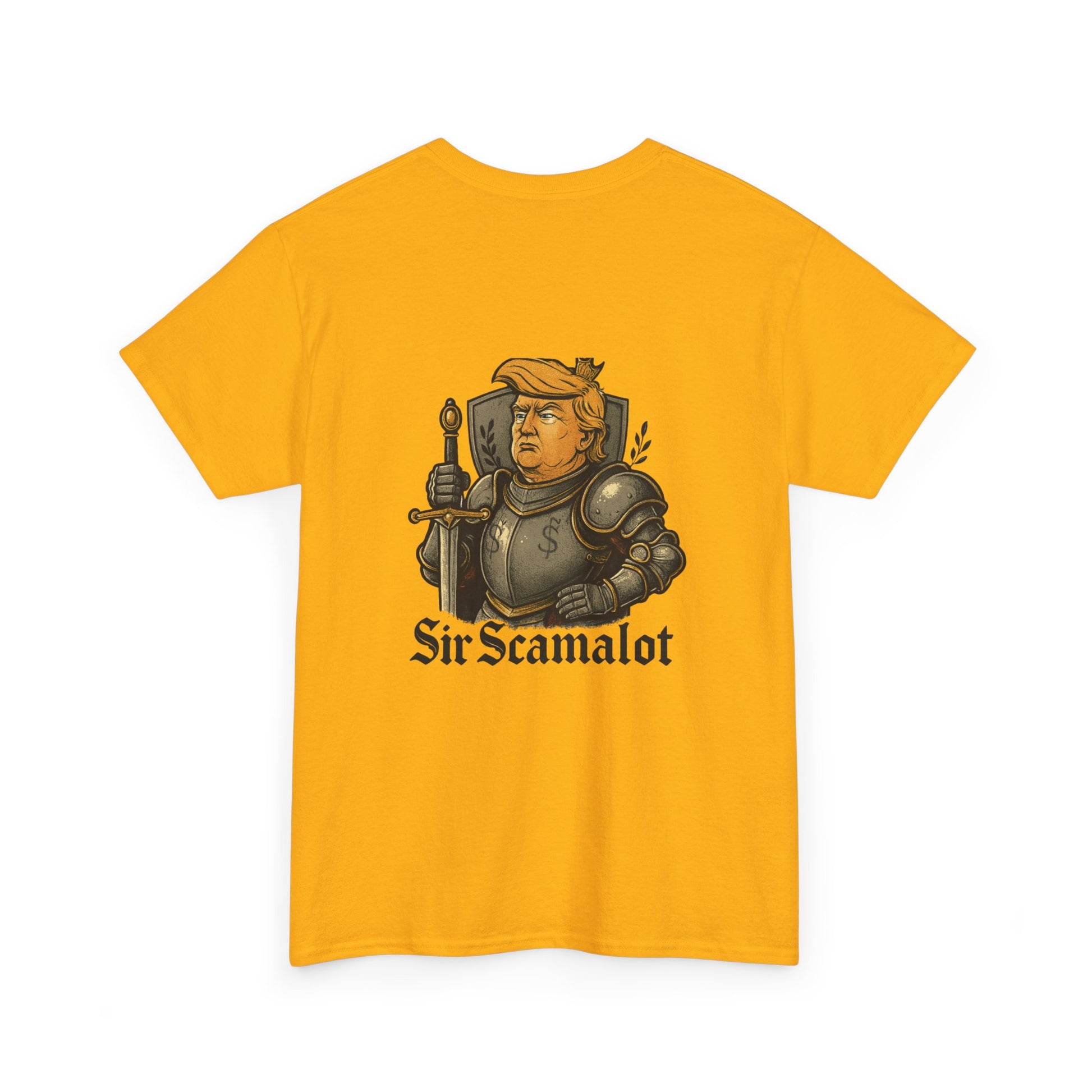 T-Shirt — "Sir Scamalot" Knight Satire Graphic Tee Printify