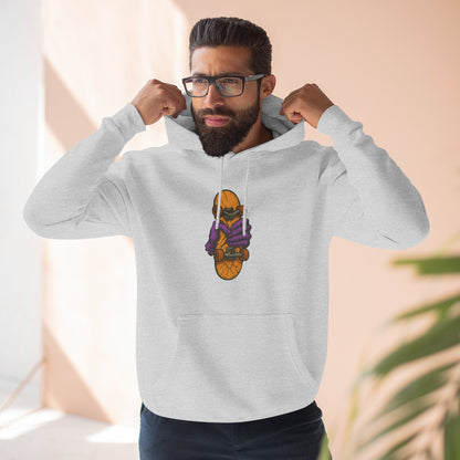 Cozy Three-Panel Fleece Hoodie for Chill Days, Perfect Gift for Friends, Unique Style, Casual Wear, Comfortable Layering Printify