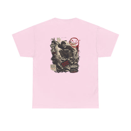 Grim Reaper Skateboard Graphic Tee – Vintage Punk Skate Shirt Printify