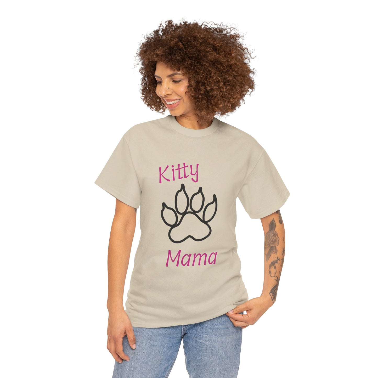 Kitty Mama Unisex Heavy Cotton Tee Printify