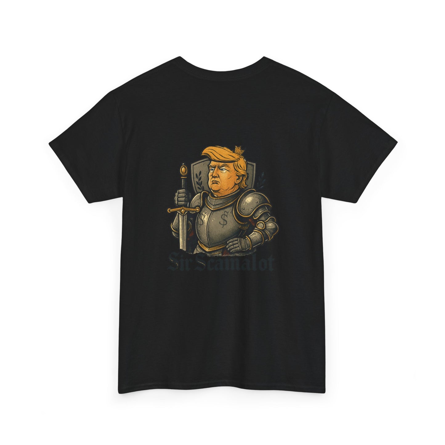 T-Shirt — "Sir Scamalot" Knight Satire Graphic Tee Printify