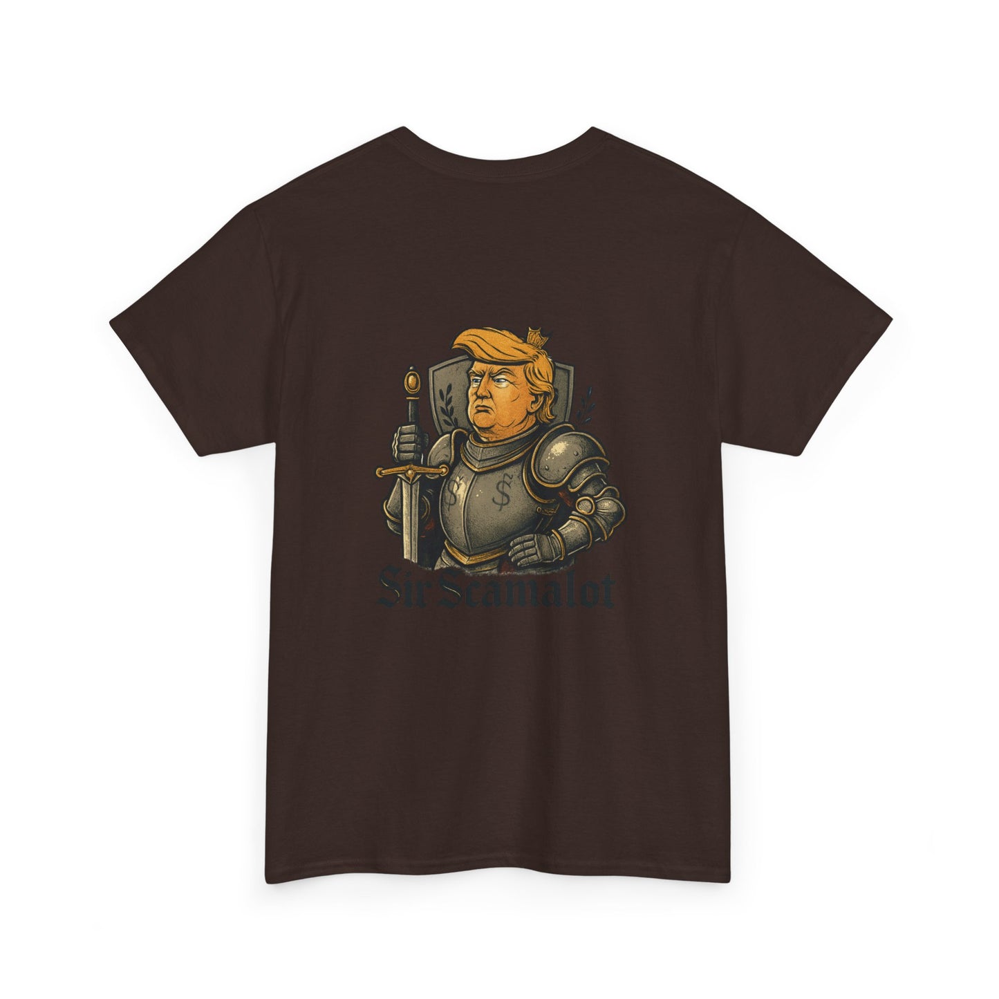 T-Shirt — "Sir Scamalot" Knight Satire Graphic Tee Printify