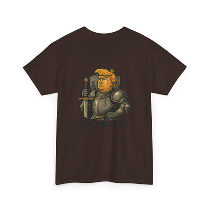 T-Shirt — "Sir Scamalot" Knight Satire Graphic Tee Printify