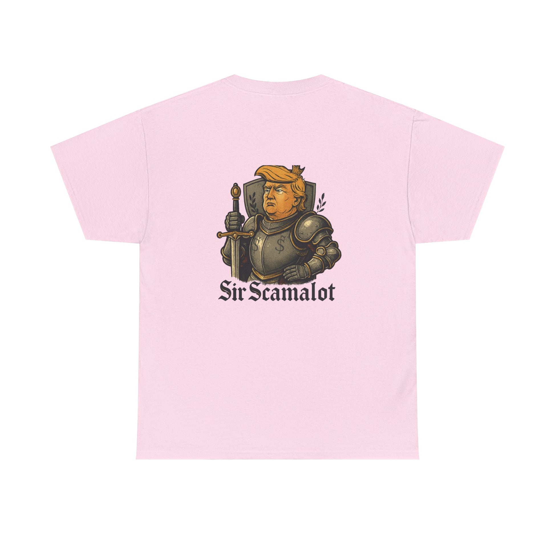 T-Shirt — "Sir Scamalot" Knight Satire Graphic Tee Printify