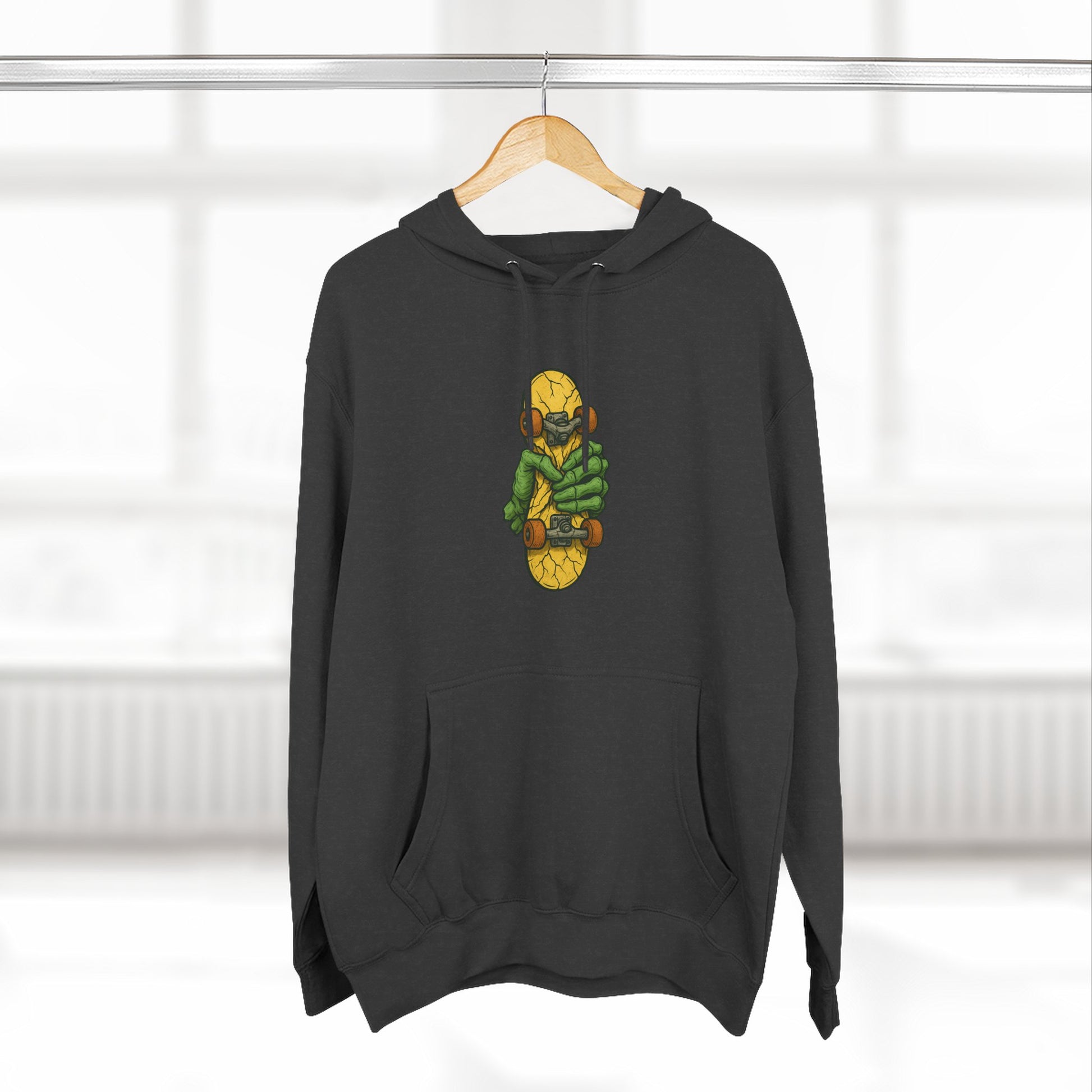 Vibrant Three-Panel Fleece Hoodie with Unique Design, Cozy Streetwear, Perfect for Gifts, Fall Style, Unisex Fashion Printify