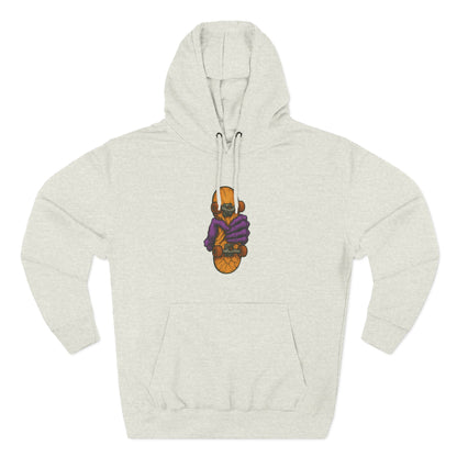 Cozy Three-Panel Fleece Hoodie for Chill Days, Perfect Gift for Friends, Unique Style, Casual Wear, Comfortable Layering Printify