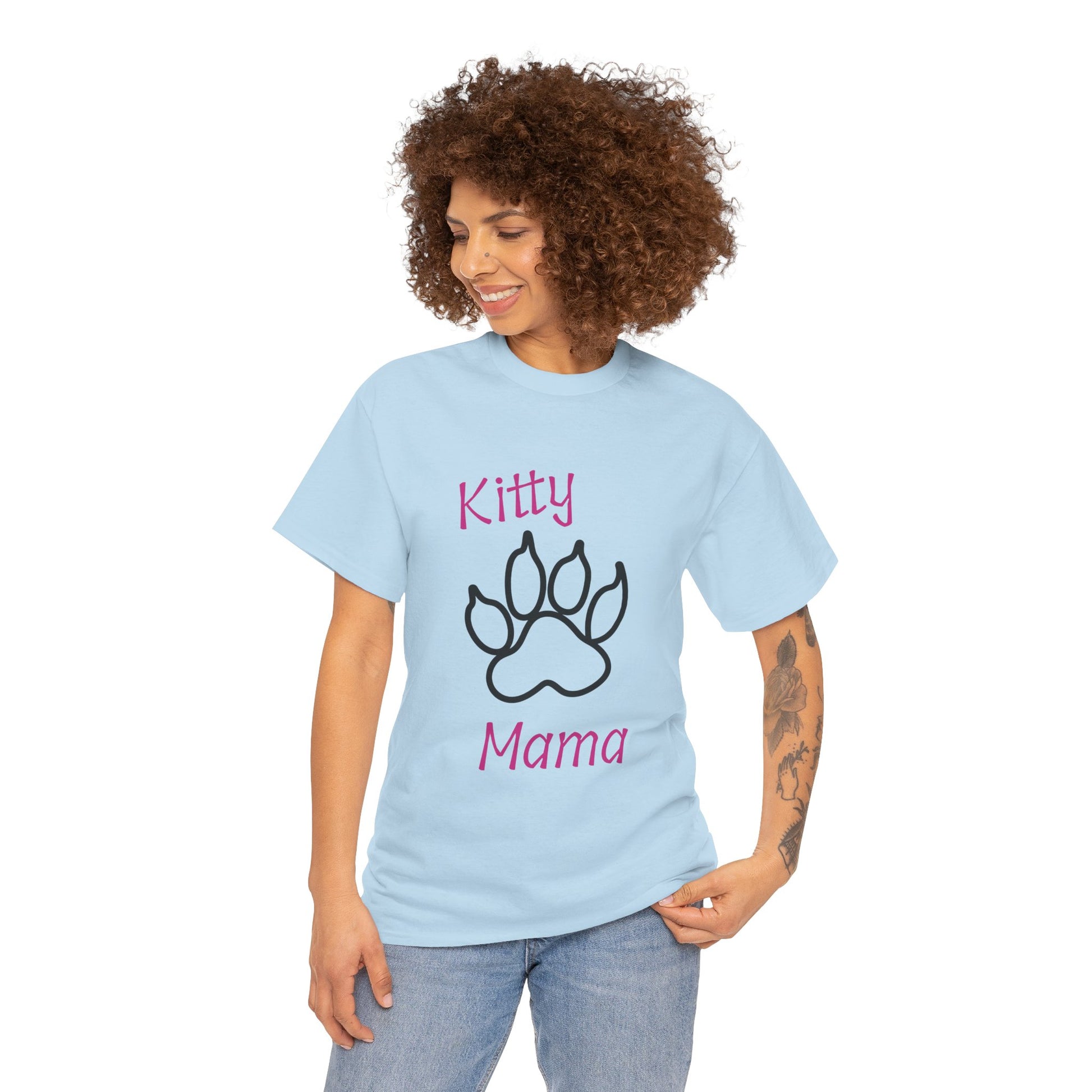 Kitty Mama Unisex Heavy Cotton Tee Printify