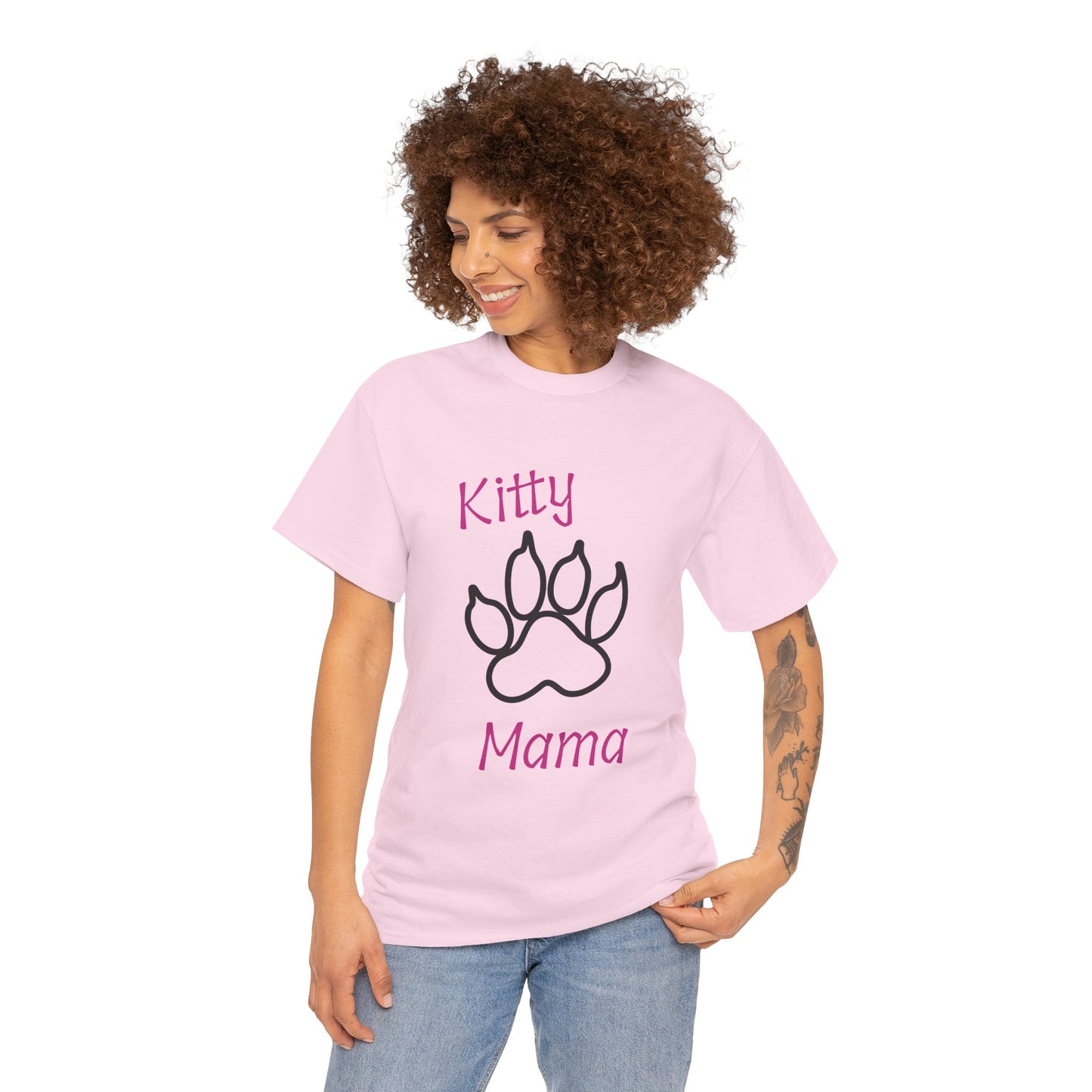 Kitty Mama Unisex Heavy Cotton Tee Printify