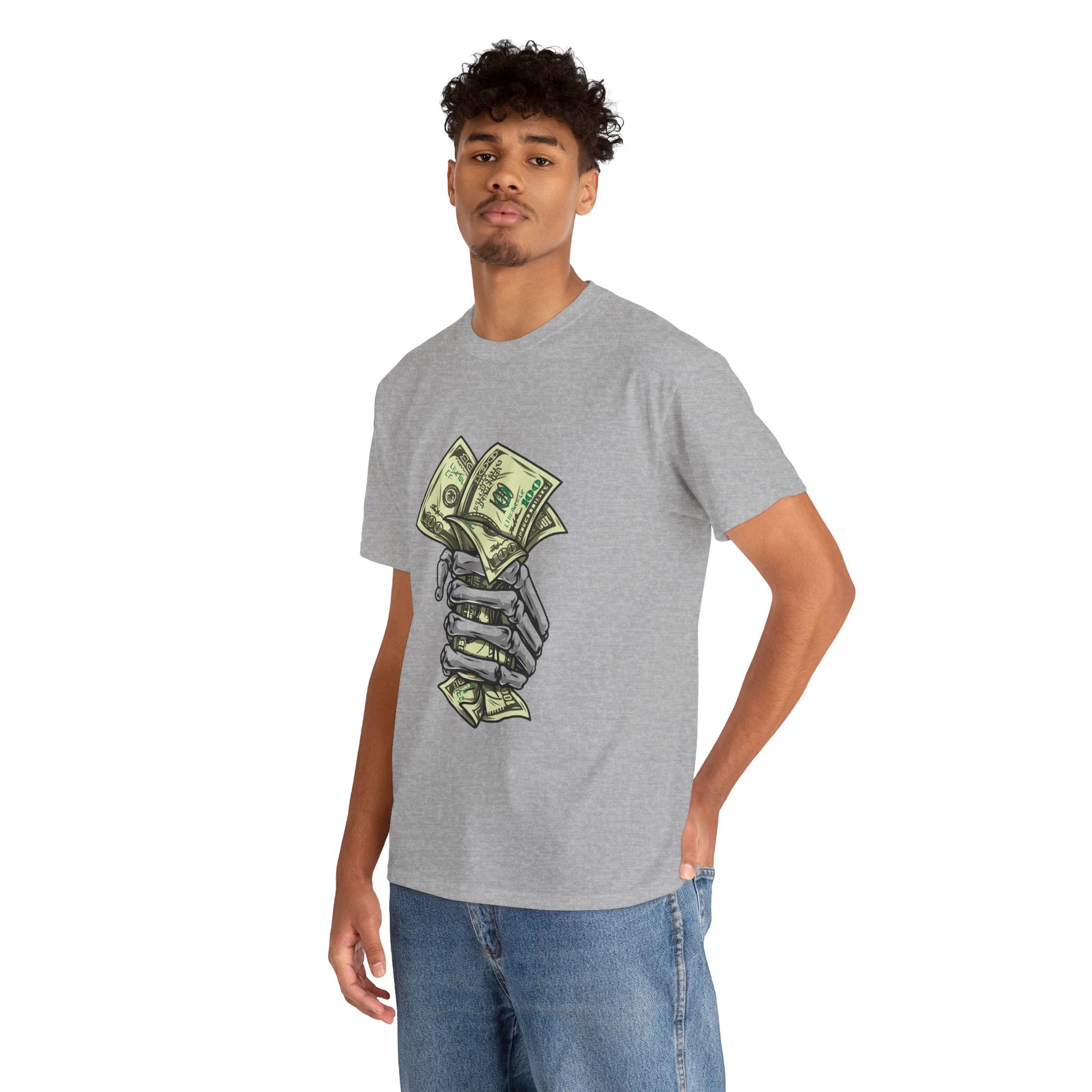 Custom Designed Heavy Cotton T-Shirt Fist Money Printify