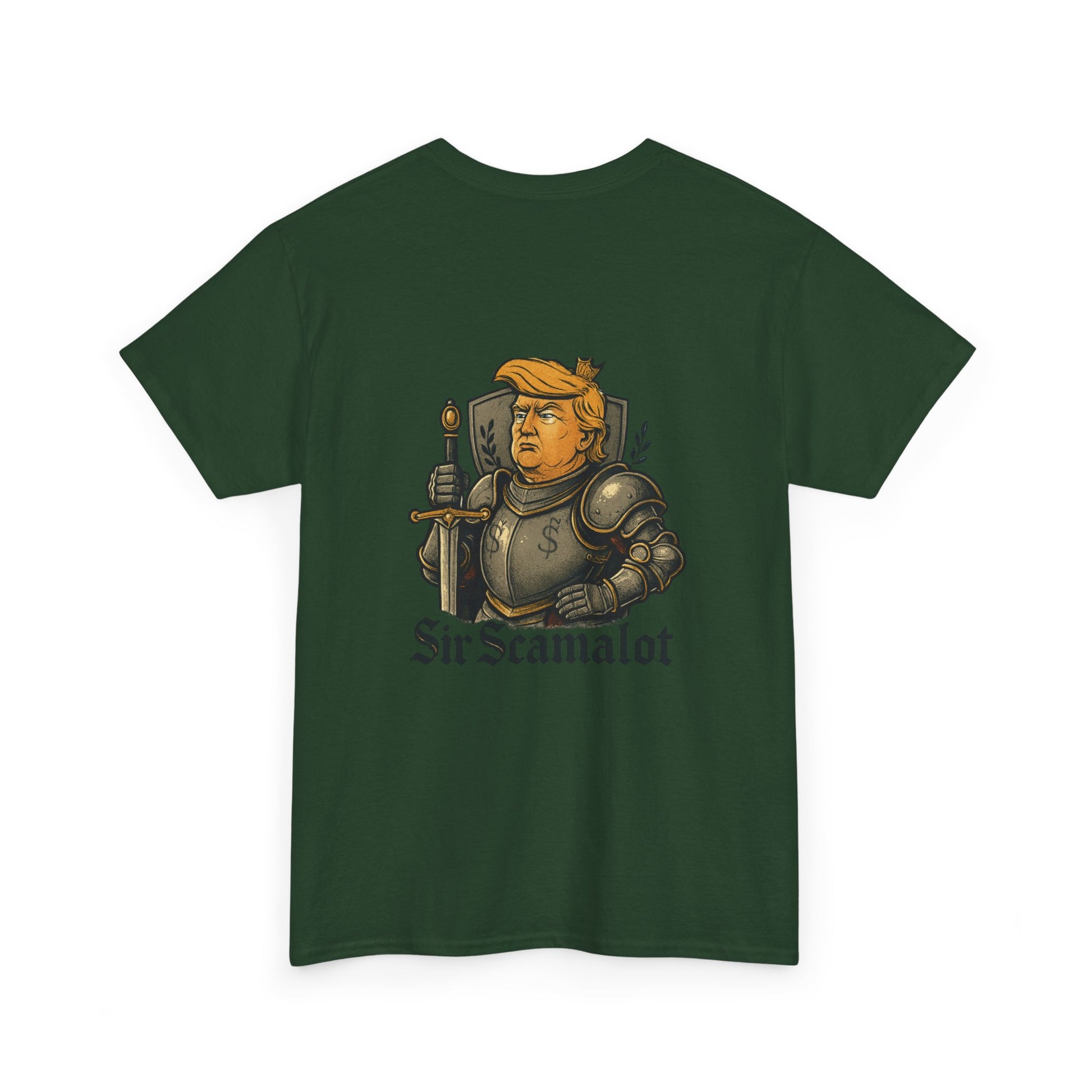 T-Shirt — "Sir Scamalot" Knight Satire Graphic Tee Printify