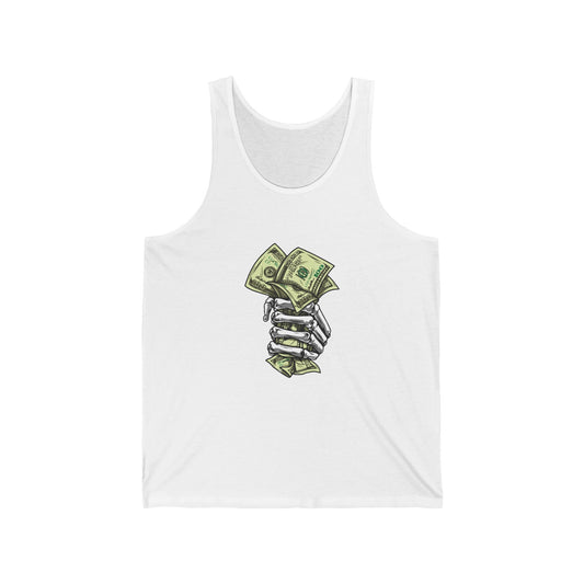 Custom Designed Jersey Tank Top fist money