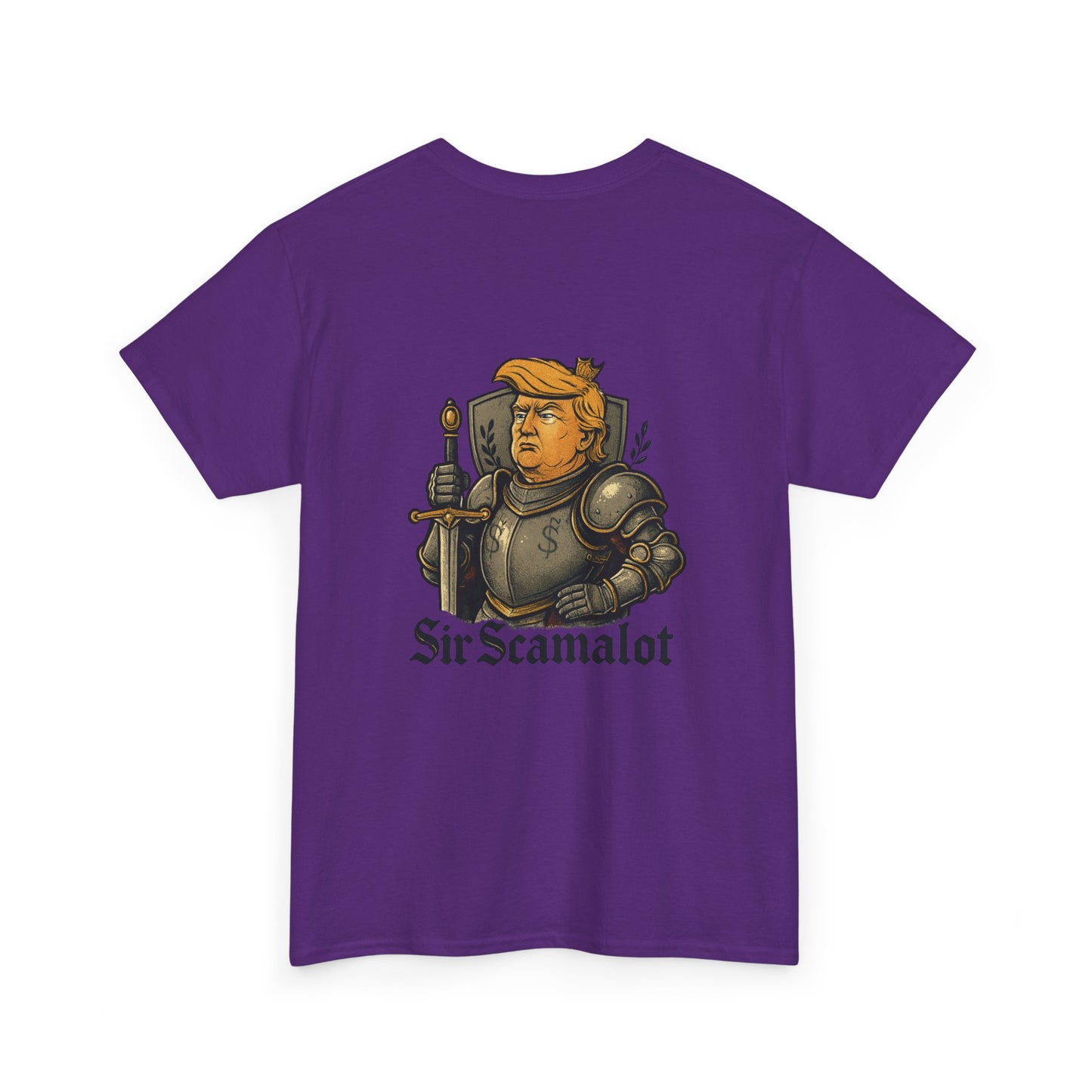 T-Shirt — "Sir Scamalot" Knight Satire Graphic Tee Printify