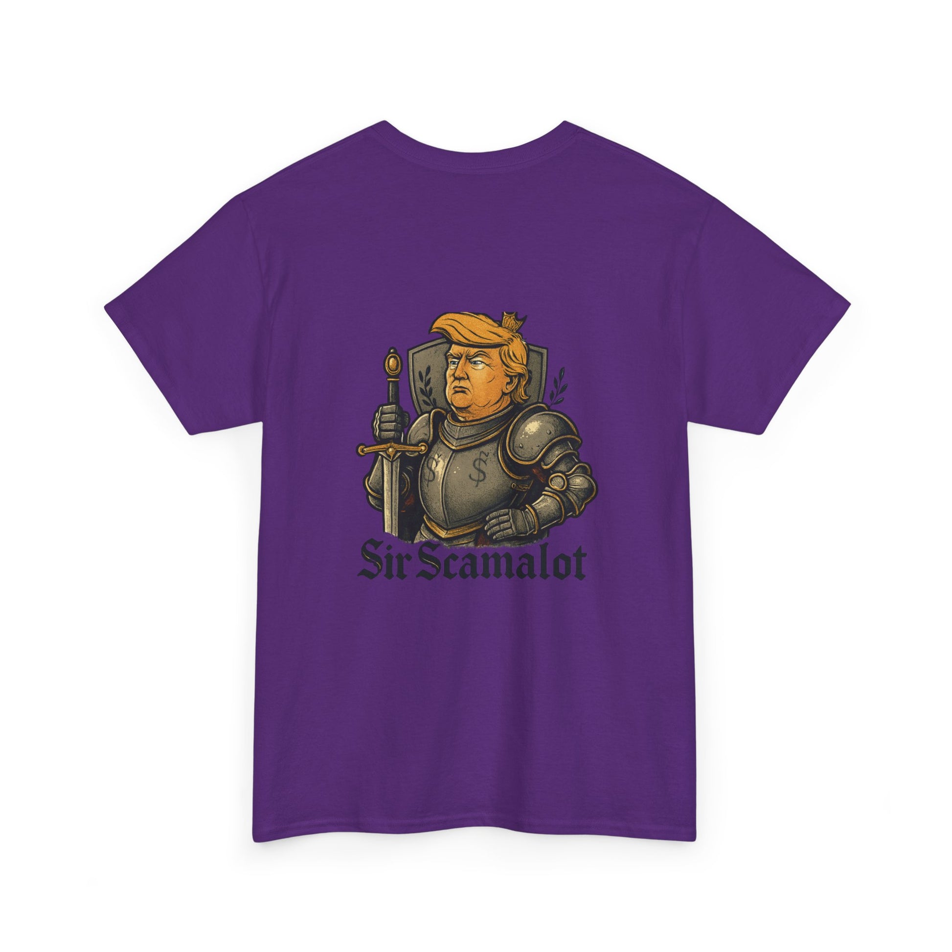 T-Shirt — "Sir Scamalot" Knight Satire Graphic Tee Printify