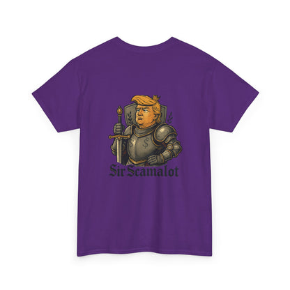 T-Shirt — "Sir Scamalot" Knight Satire Graphic Tee Printify