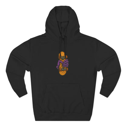 Cozy Three-Panel Fleece Hoodie for Chill Days, Perfect Gift for Friends, Unique Style, Casual Wear, Comfortable Layering Printify