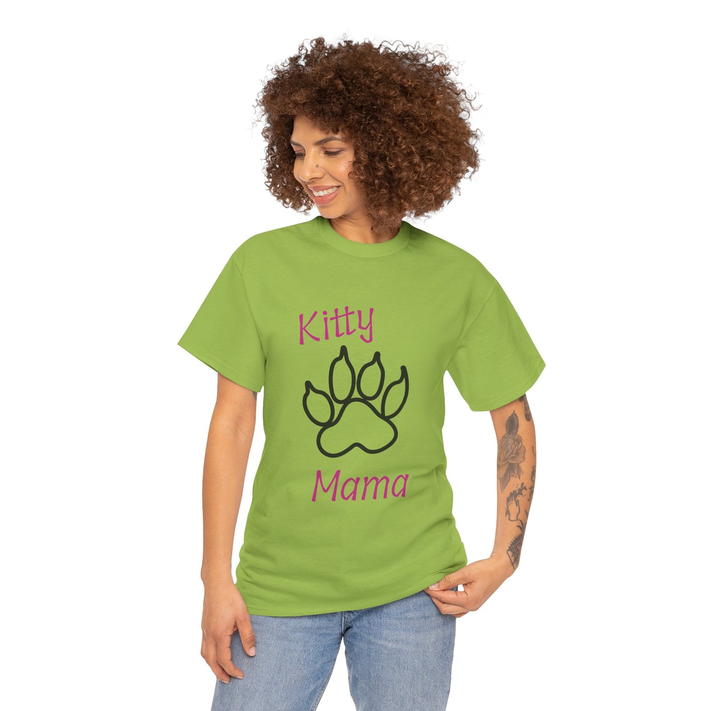 Kitty Mama Unisex Heavy Cotton Tee Printify