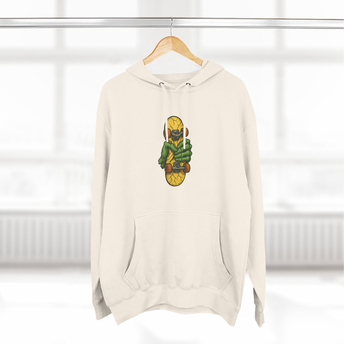 Vibrant Three-Panel Fleece Hoodie with Unique Design, Cozy Streetwear, Perfect for Gifts, Fall Style, Unisex Fashion Printify
