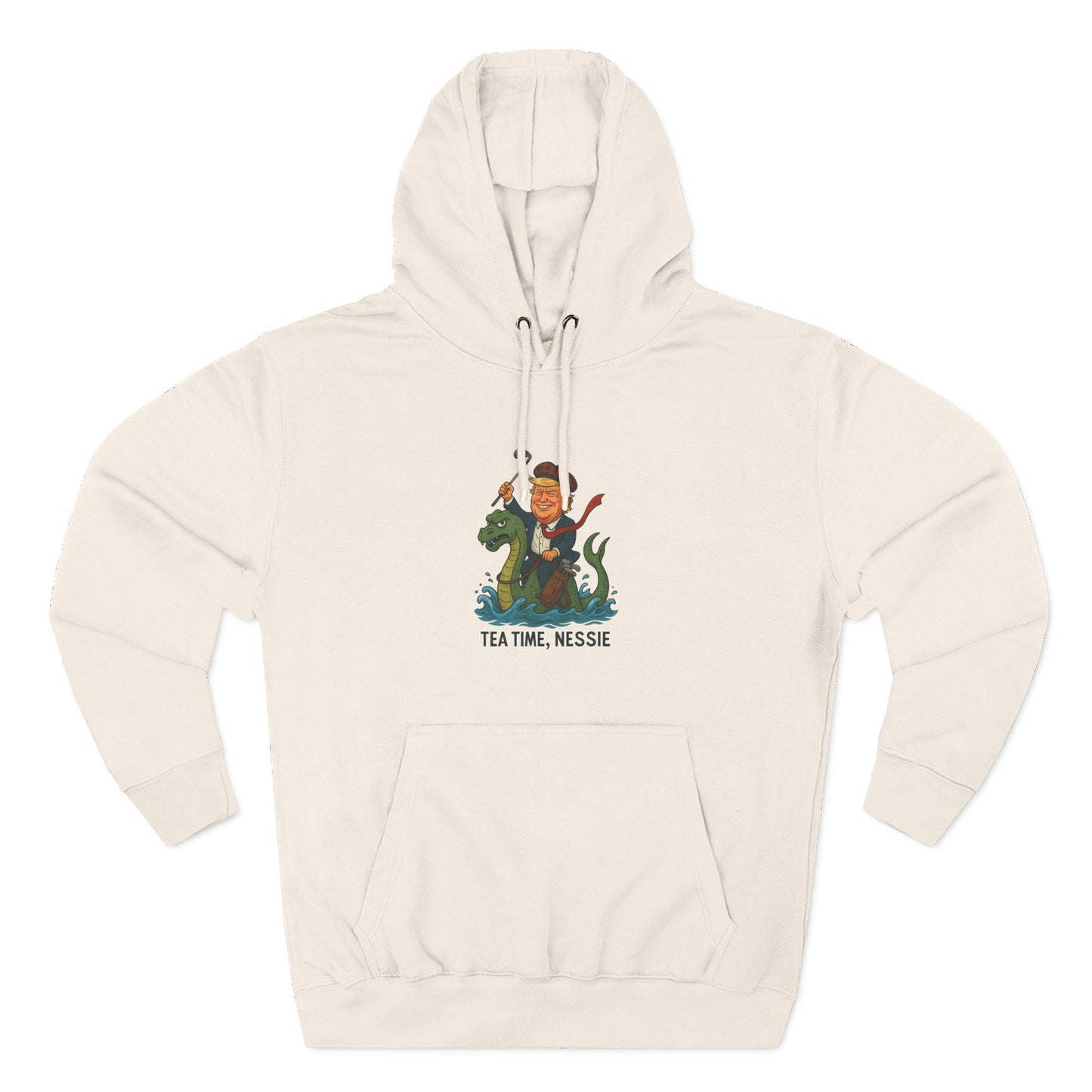 Nessie Tea Time Hoodie, Cozy Sweatshirt for Dragon Lovers, Gift for Tea Enthusiasts, Fun Highland Mythology Apparel, Comfortable Casual Wear Printify