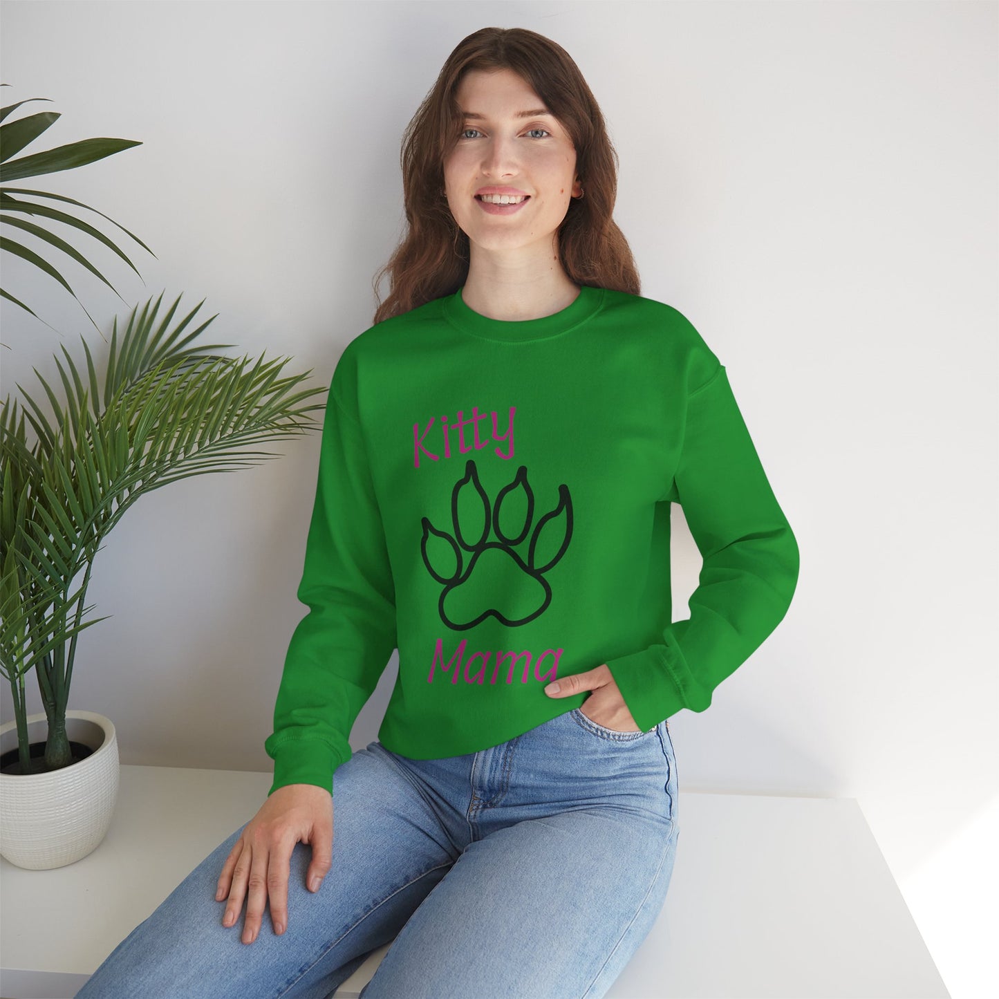 Unisex Heavy Blend™ Kitty Mama Crewneck Sweatshirt Printify