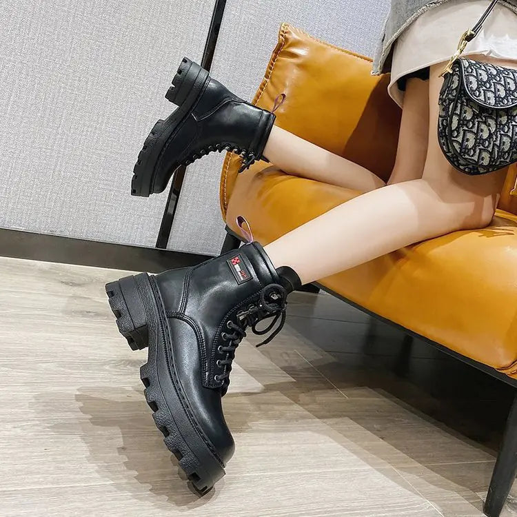 Women's Chelsea Boots - Trendy Thick-Soled Martin Boots Hip Gear Store